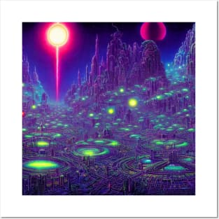 Infinite Mysterious Astral City Posters and Art